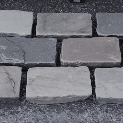 Kandla Grey Tumbled Indian Sandstone Cobbles 200x100x40/60mm
