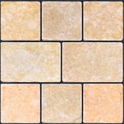 Yellow Limestone Cobbles 100x100x40mm
